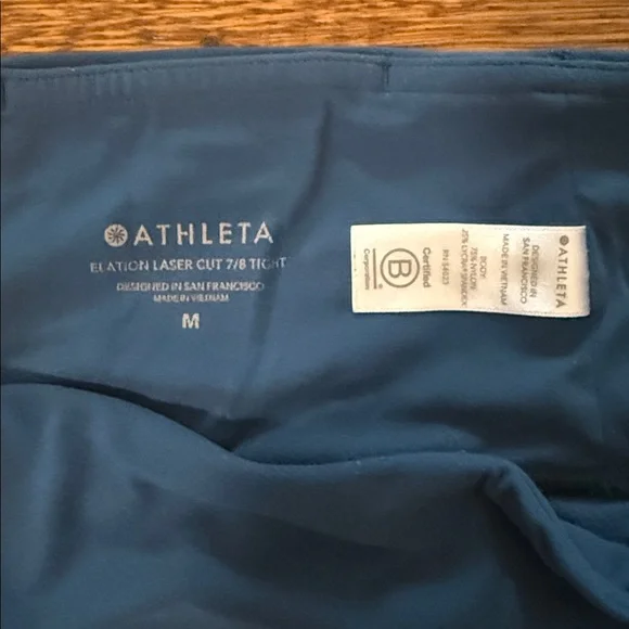 Athleta Elation Laser Cut 7/8 Tight | Size M | Teal - Picture 4 of 4